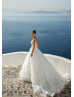 Ivory 3D Floral Lace Tulle Fabulous Sparkling Wedding Dress